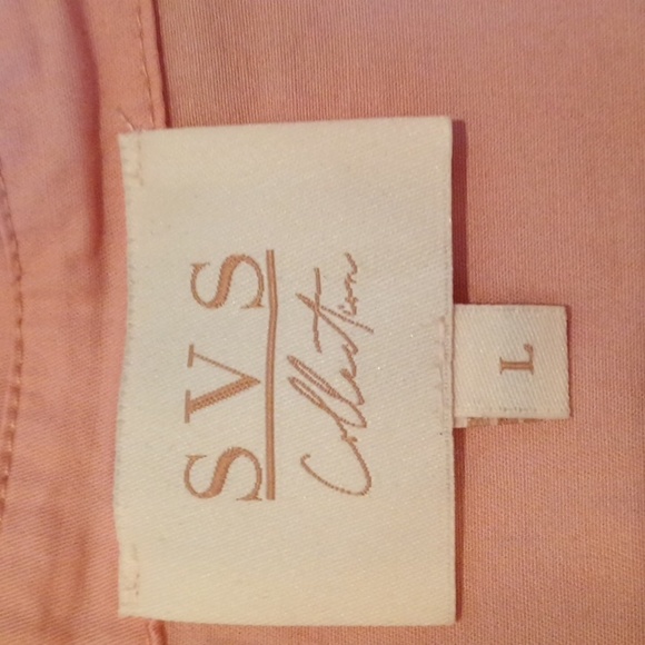SVS Collection Pink Ruffle Puff Sleeve Button Down Collared Top A44 - Picture 3 of 7